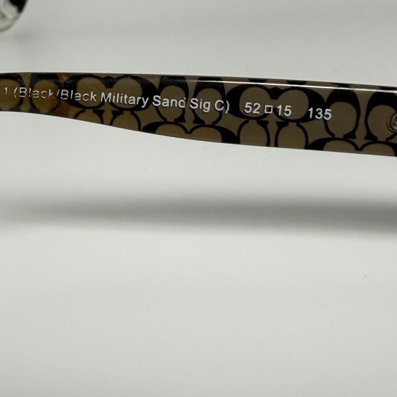 Coach HC 6061 Emma Black Military Sand Sig C Eyeglasses Frames 52-15-135 - Picture 5 of 7